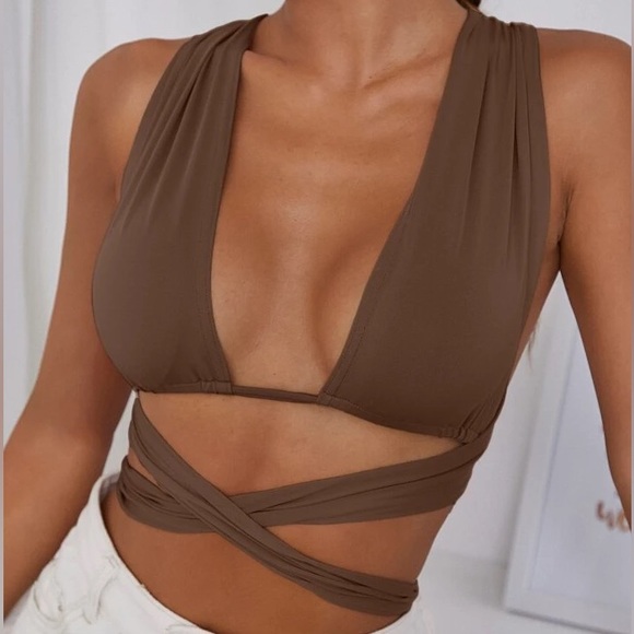 Versatile brown top - Picture 1 of 5